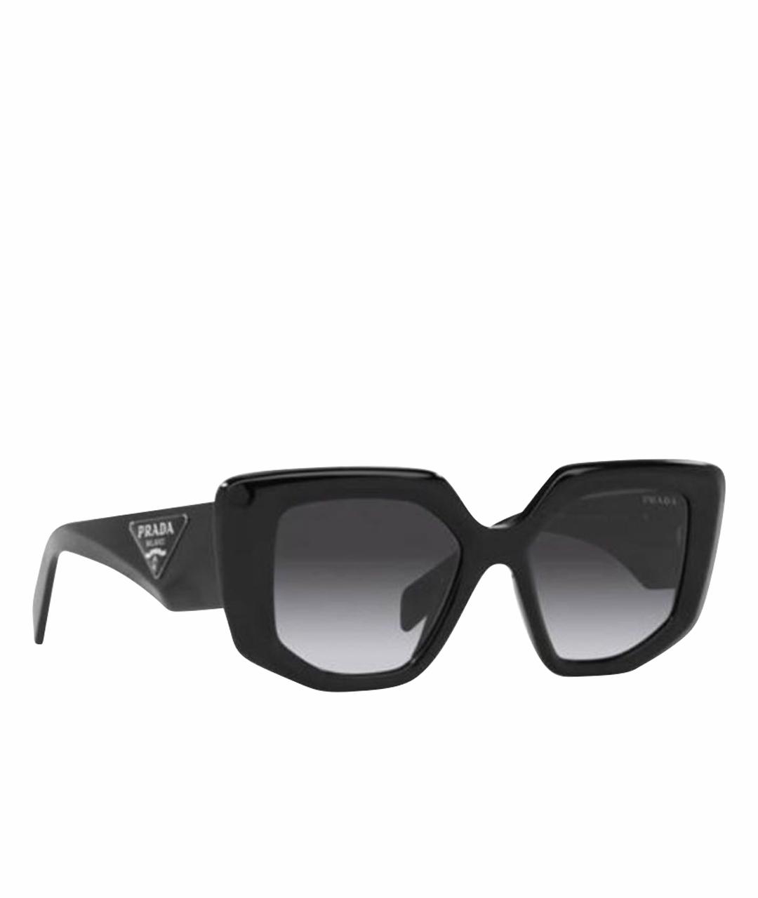 PRADA Черные пластиковые солнцезащитные очки, фото 4