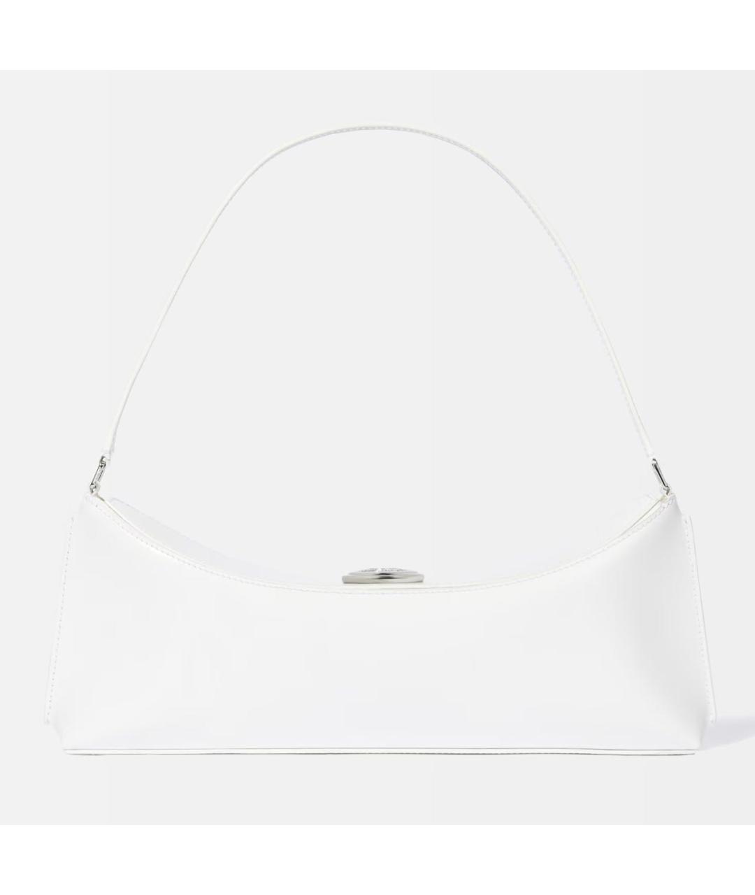 JACQUEMUS Белая кожаная сумка через плечо, фото 3