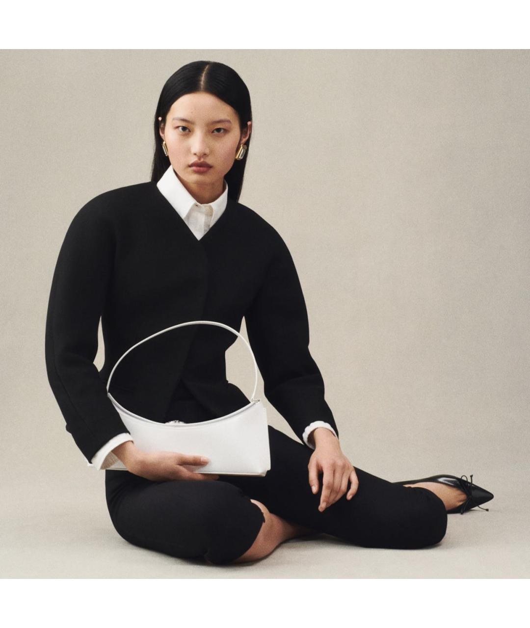 JACQUEMUS Белая кожаная сумка через плечо, фото 6