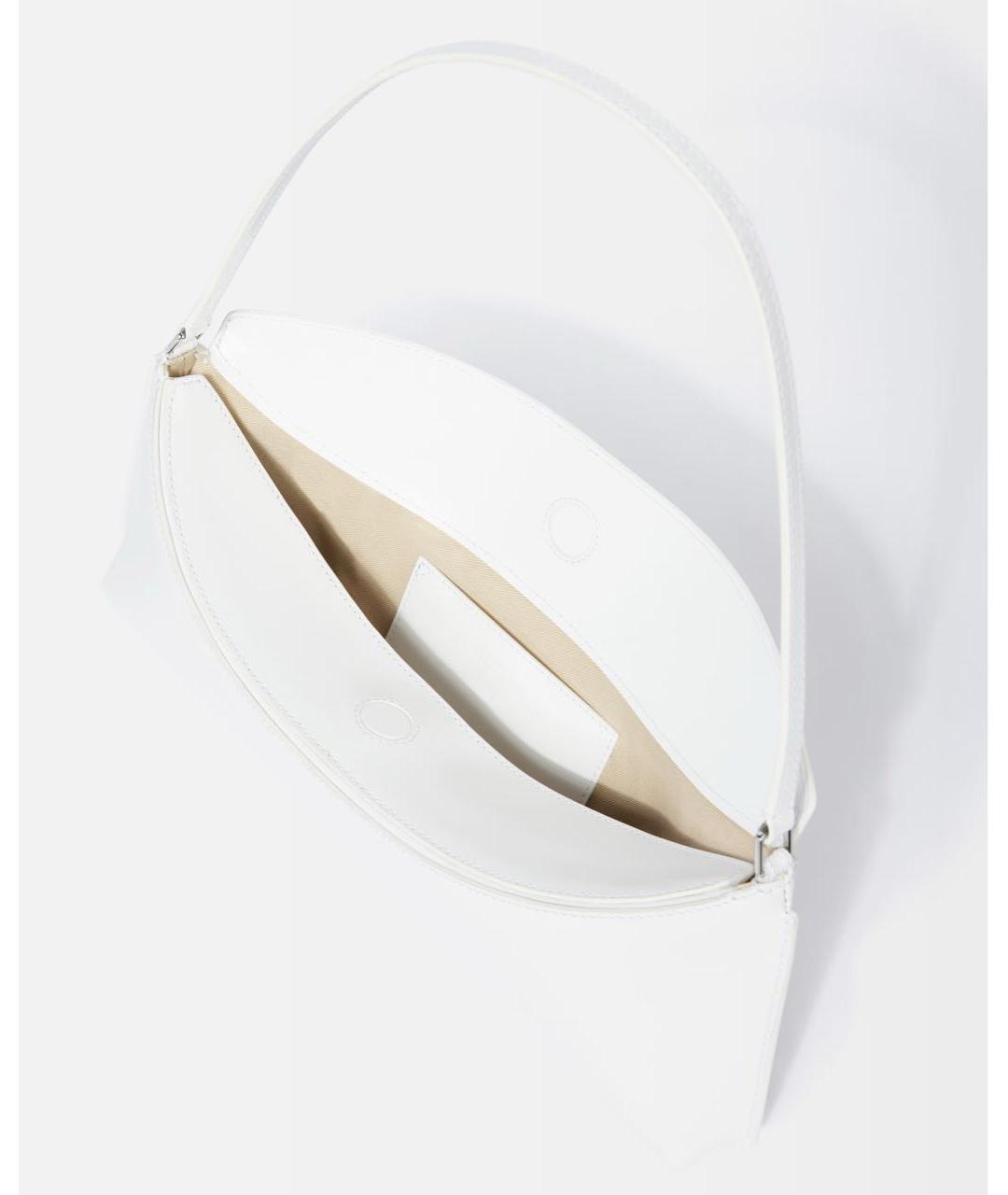 JACQUEMUS Белая кожаная сумка через плечо, фото 4