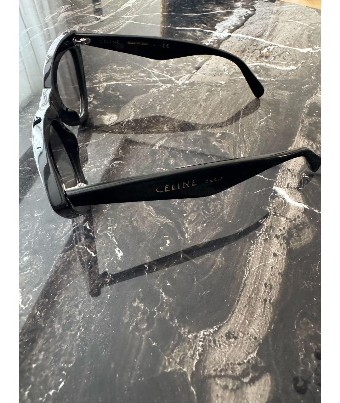 CELINE Черные пластиковые солнцезащитные очки, фото 3