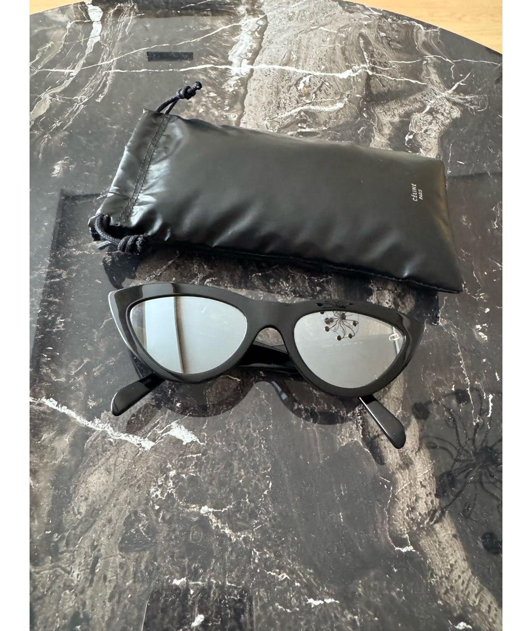 CELINE Черные пластиковые солнцезащитные очки, фото 4