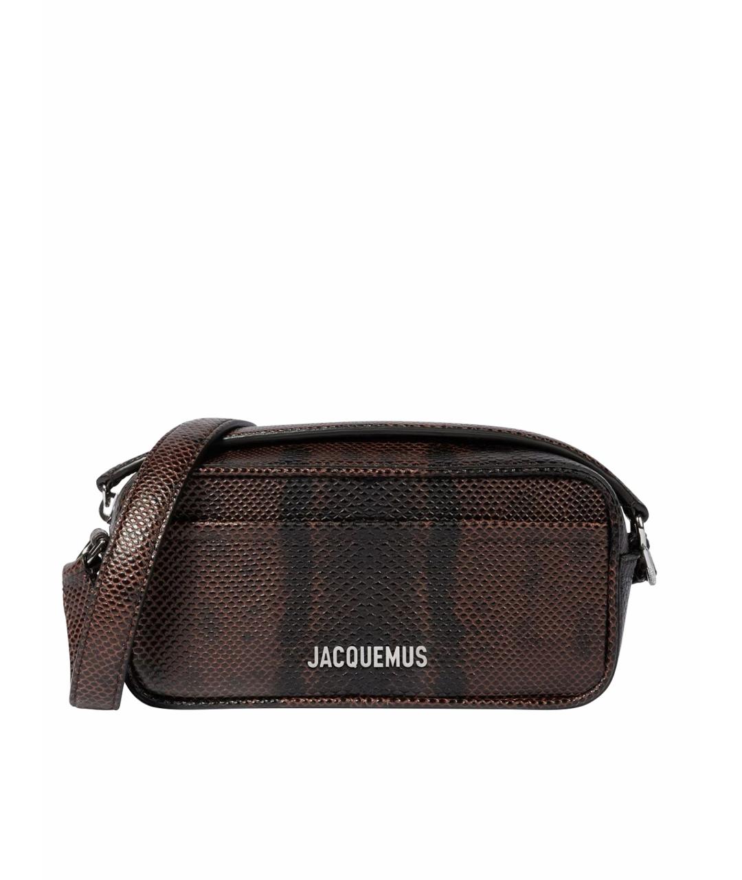 JACQUEMUS Коричневая кожаная сумка через плечо, фото 1