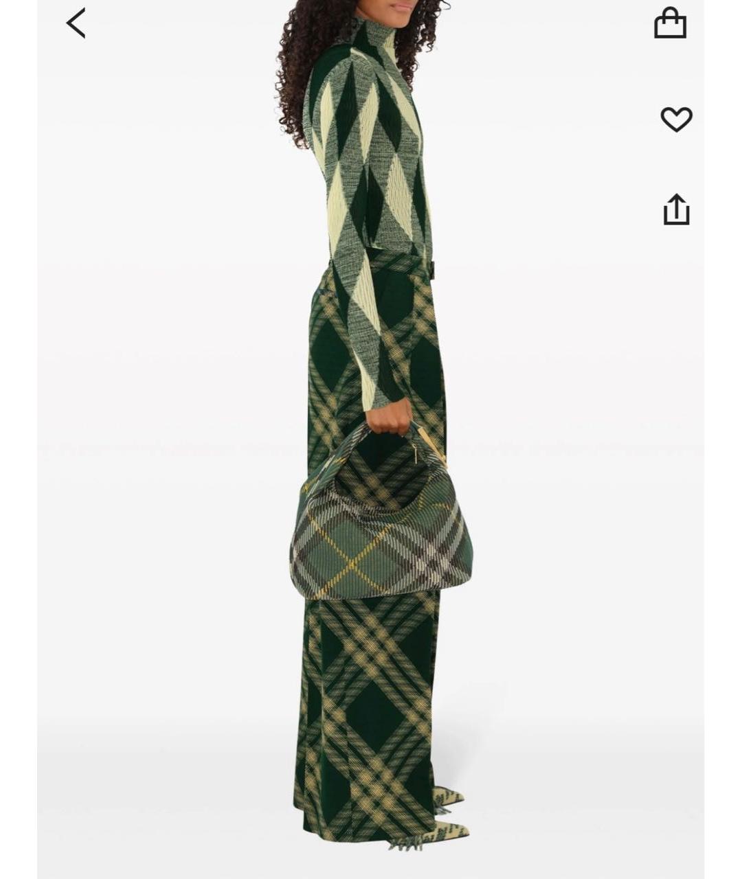BURBERRY Зеленая сумка с короткими ручками, фото 4