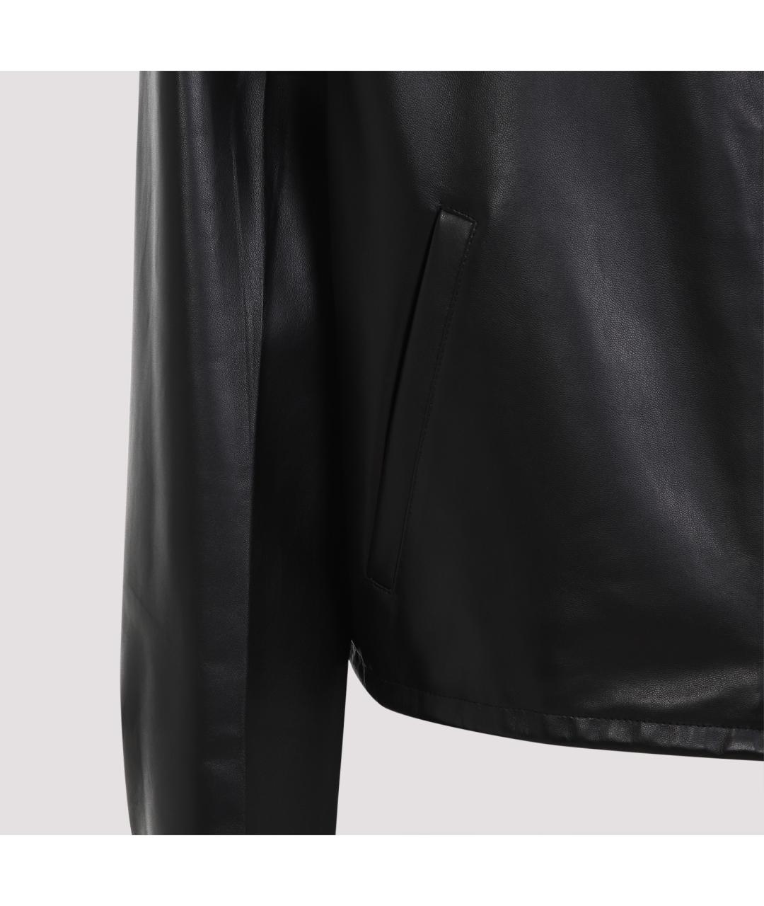 PRADA Черная кожаная куртка, фото 4