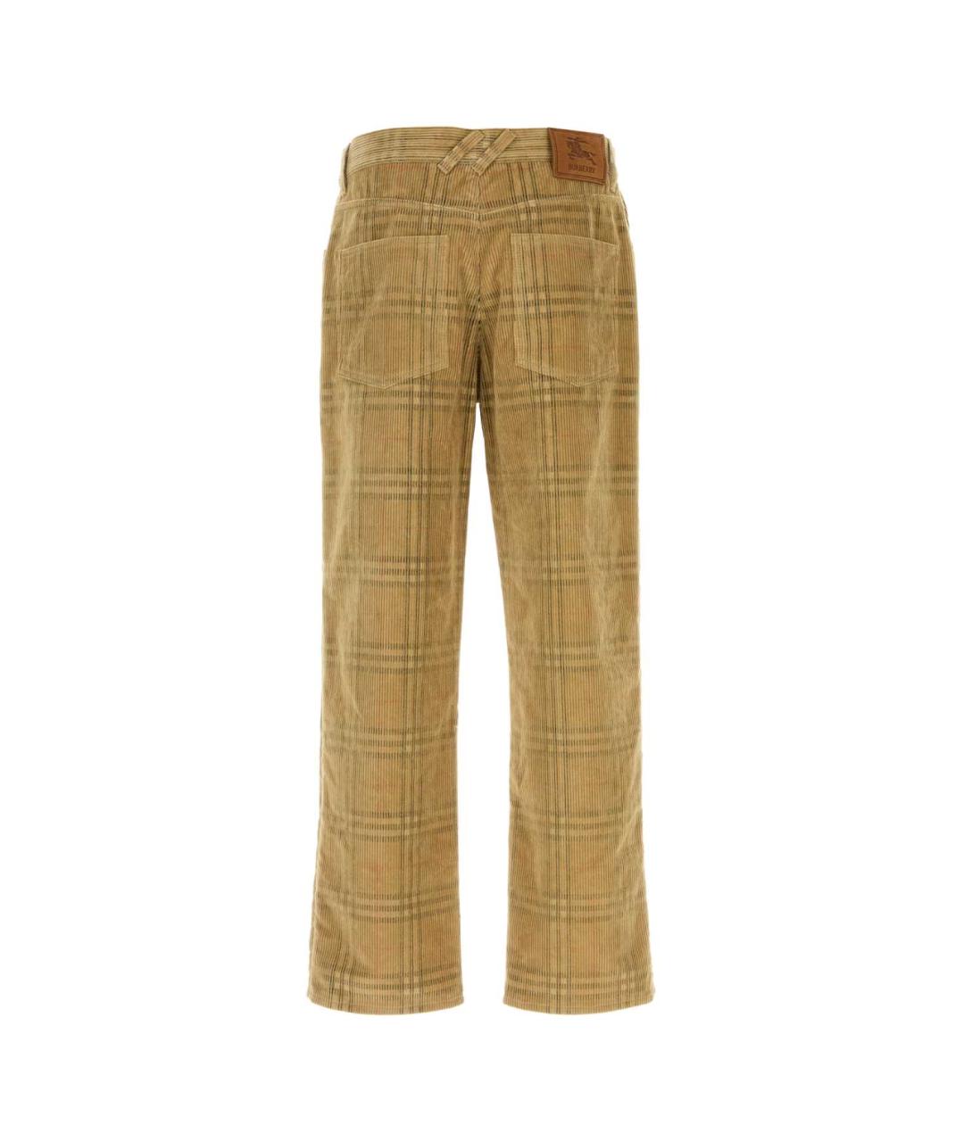 BURBERRY Бежевые хлопковые повседневные брюки, фото 2