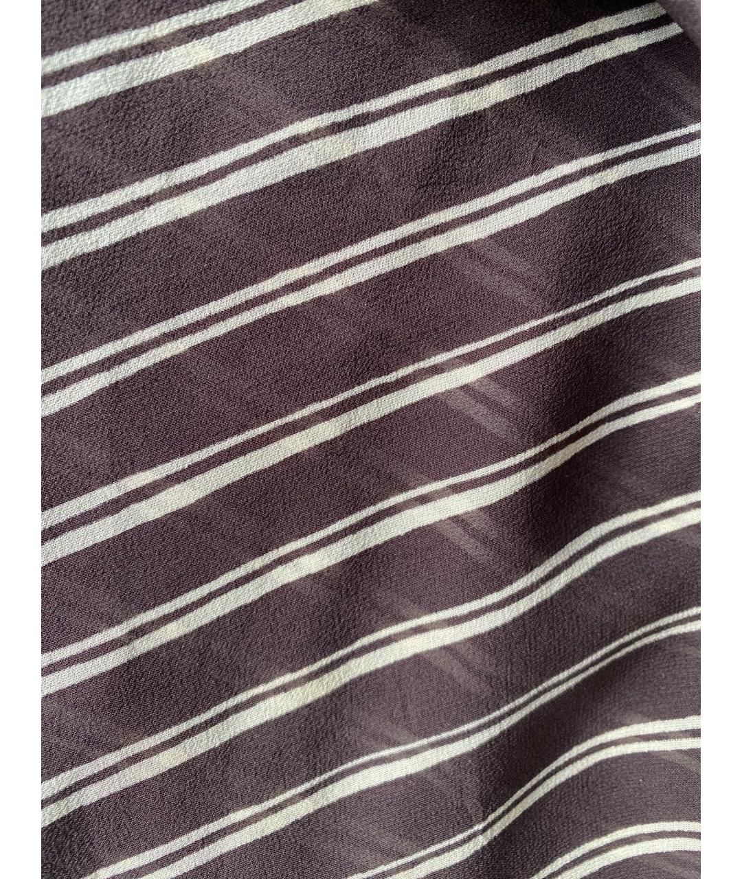 MAX MARA Коричневая шелковая юбка миди, фото 4