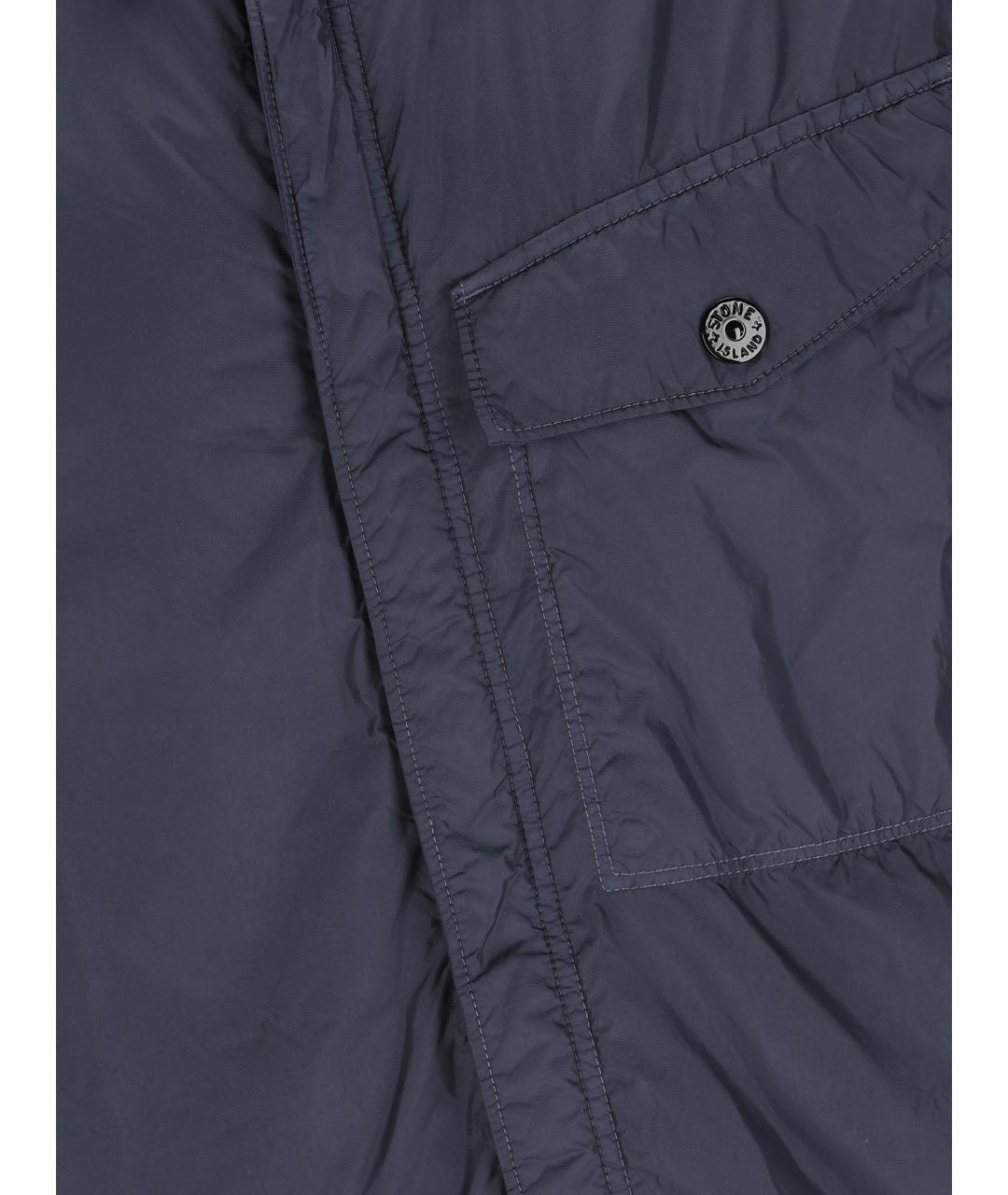 STONE ISLAND Синяя полиамидовая куртка, фото 3