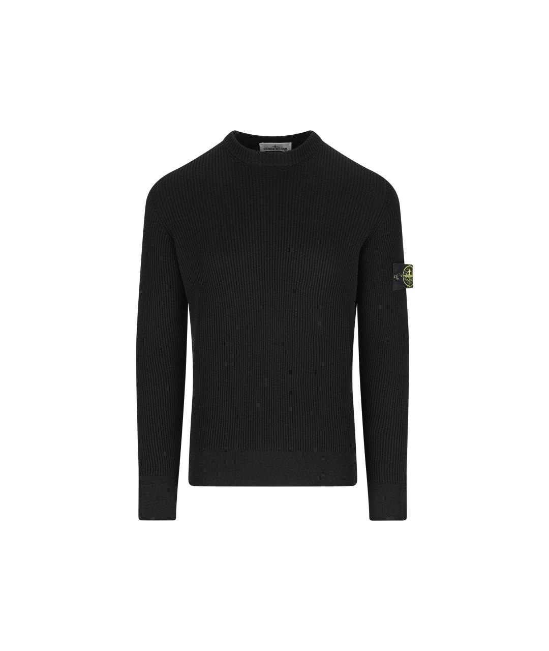 STONE ISLAND Черный шерстяной джемпер / свитер, фото 1