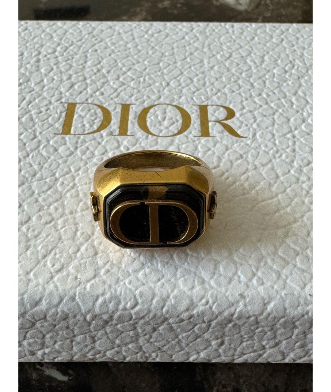 CHRISTIAN DIOR Золотое металлическое кольцо, фото 3