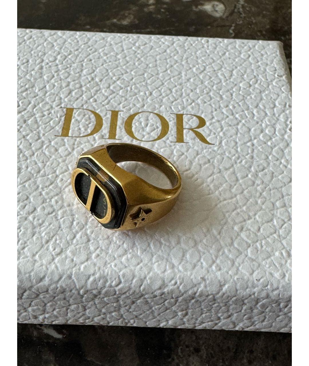 CHRISTIAN DIOR Золотое металлическое кольцо, фото 4