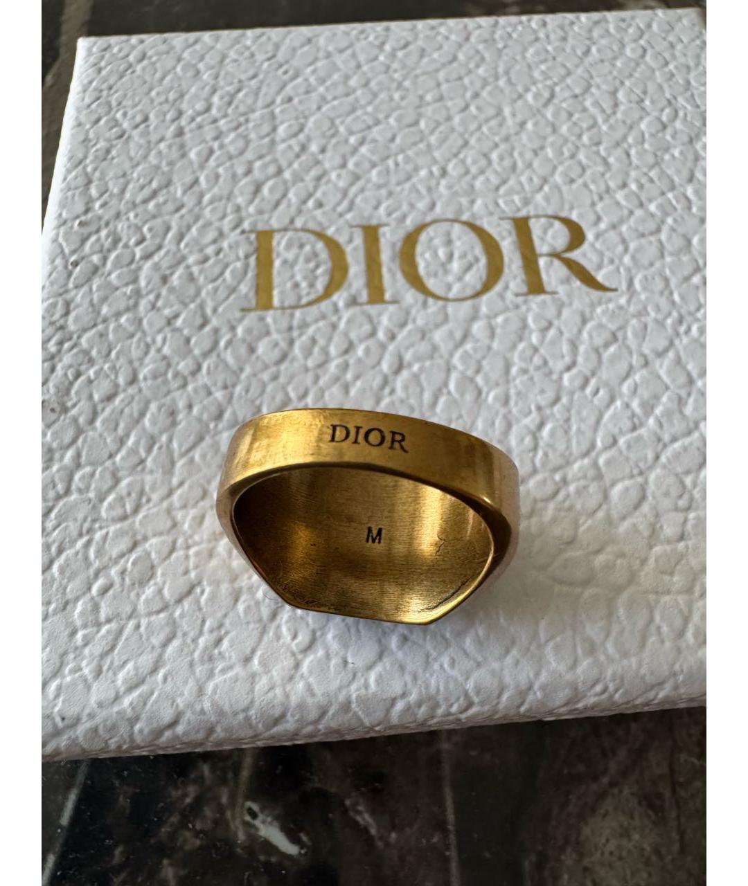 CHRISTIAN DIOR Золотое металлическое кольцо, фото 5