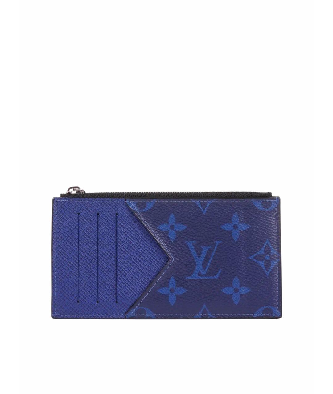 LOUIS VUITTON Синий кожаный кардхолдер, фото 7