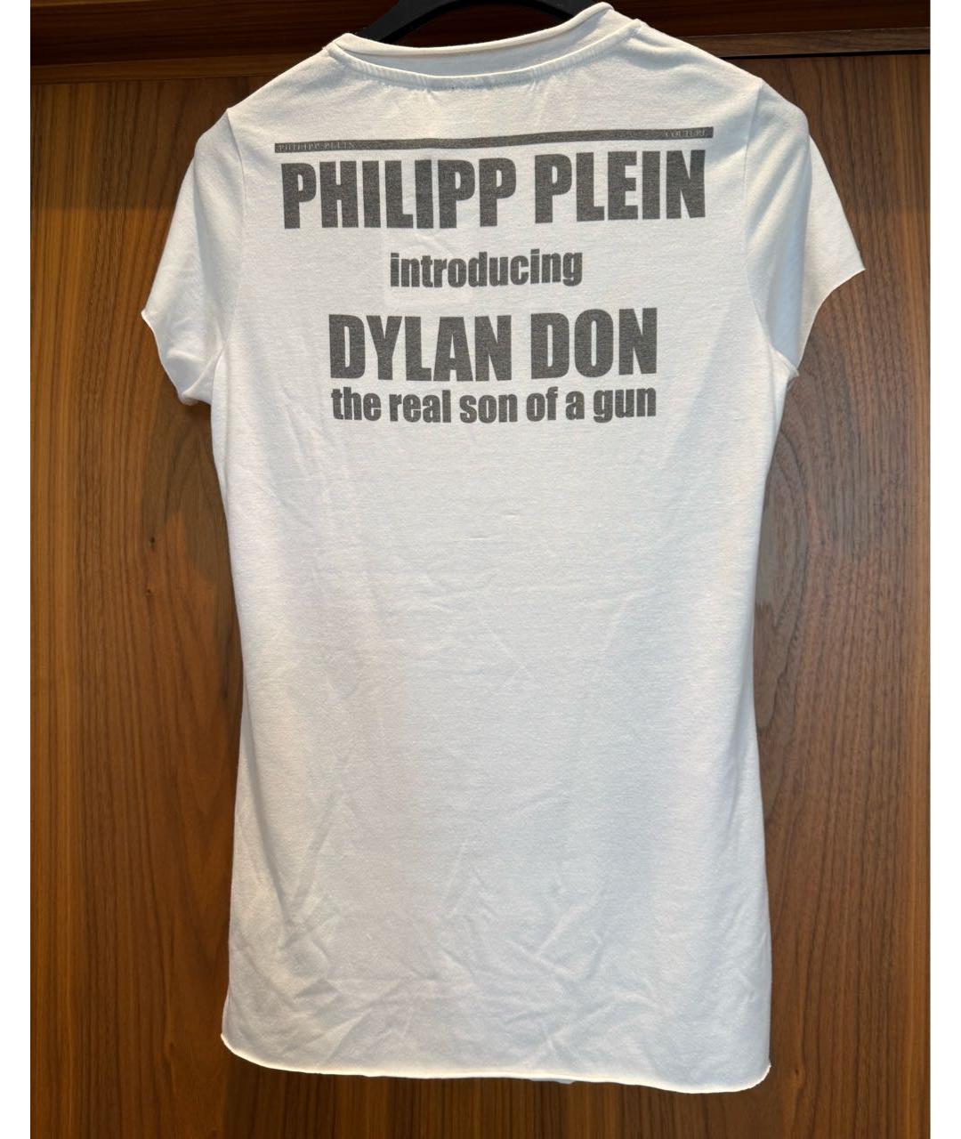 PHILIPP PLEIN Белая полиэстеровая футболка, фото 2