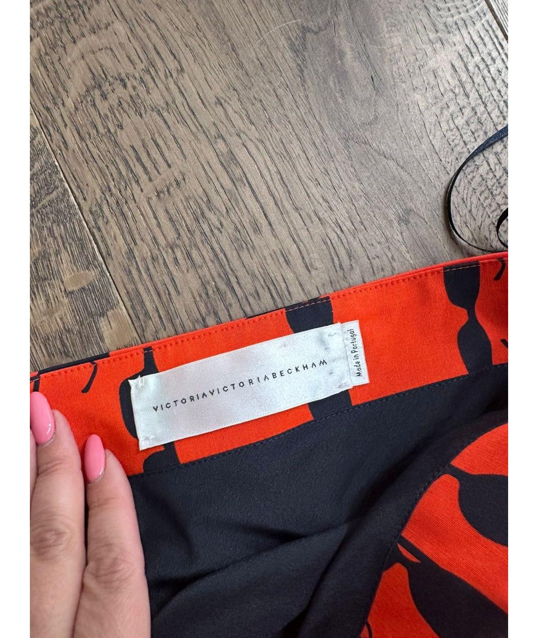 VICTORIA BECKHAM Оранжевое коктейльное платье, фото 3