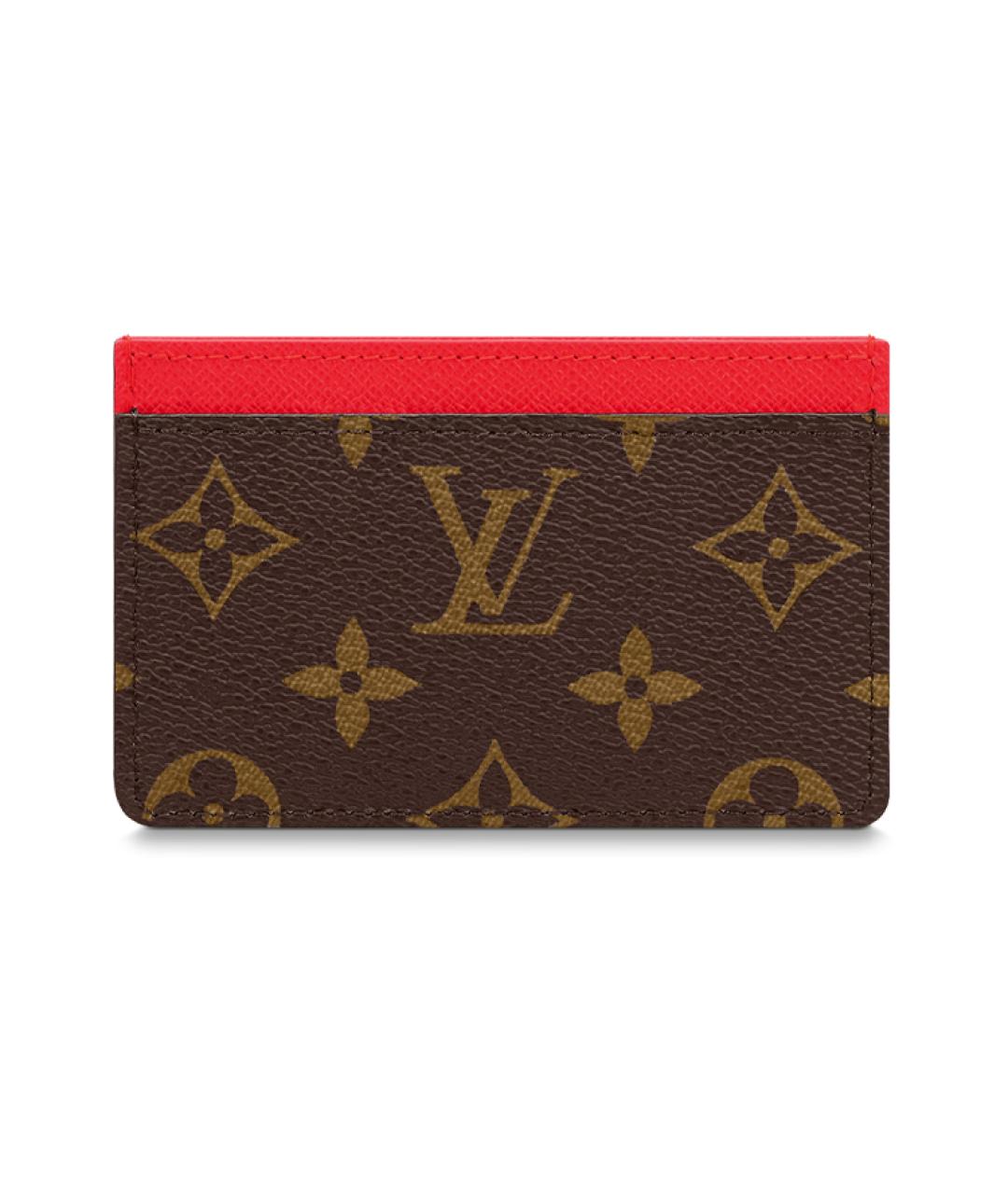 LOUIS VUITTON Коричневый кардхолдер, фото 3
