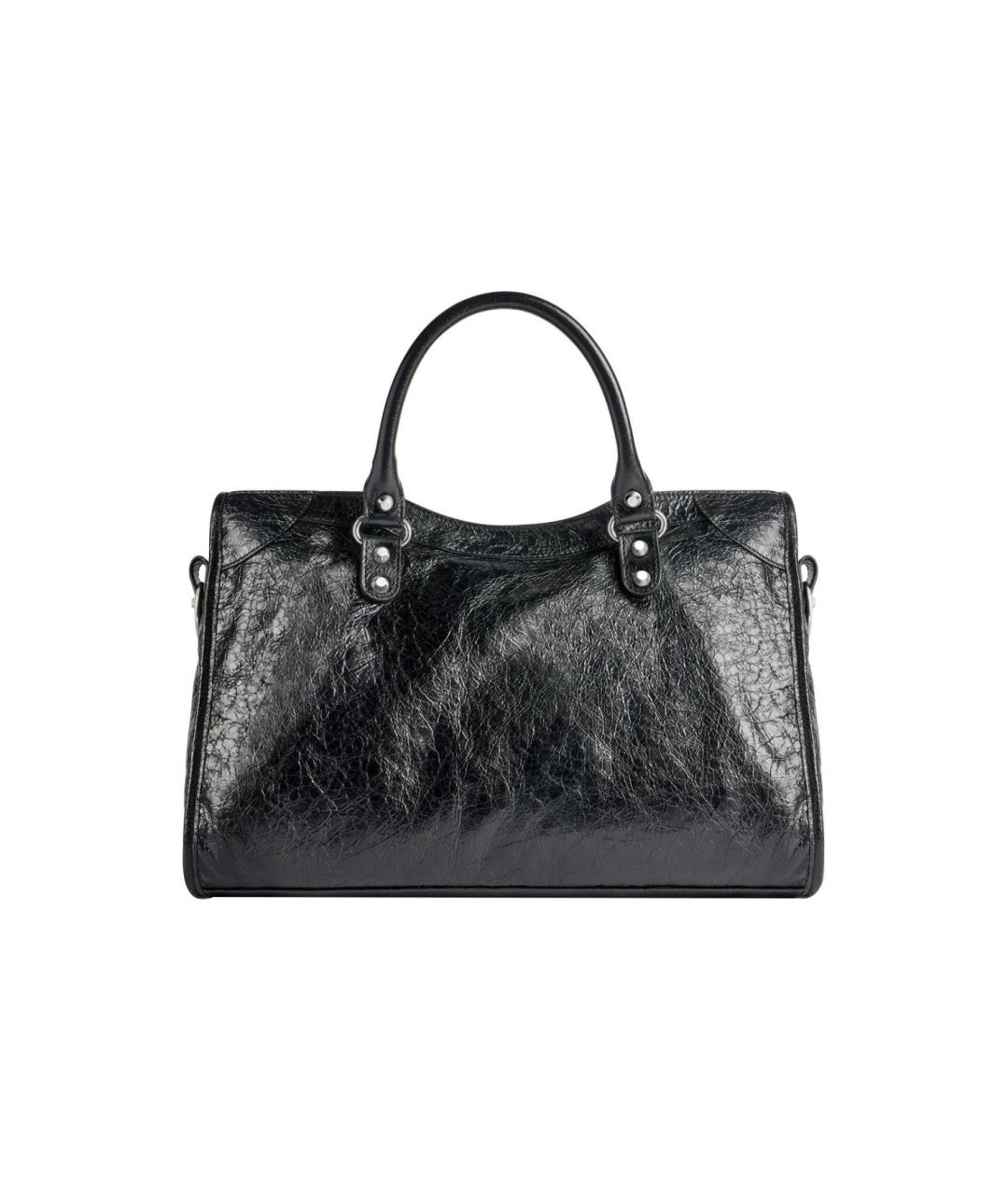 BALENCIAGA Черная кожаная сумка с короткими ручками, фото 5