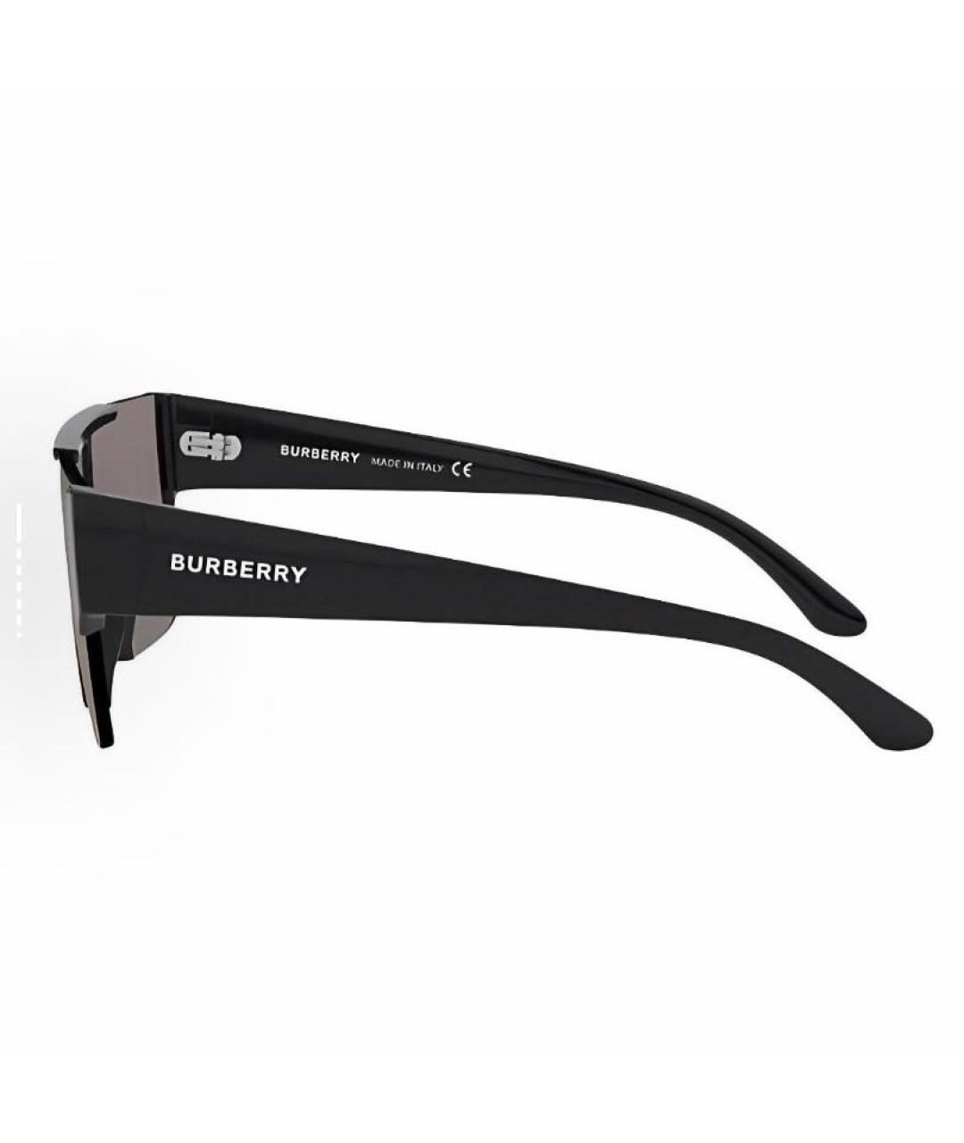 BURBERRY Черные пластиковые солнцезащитные очки, фото 3