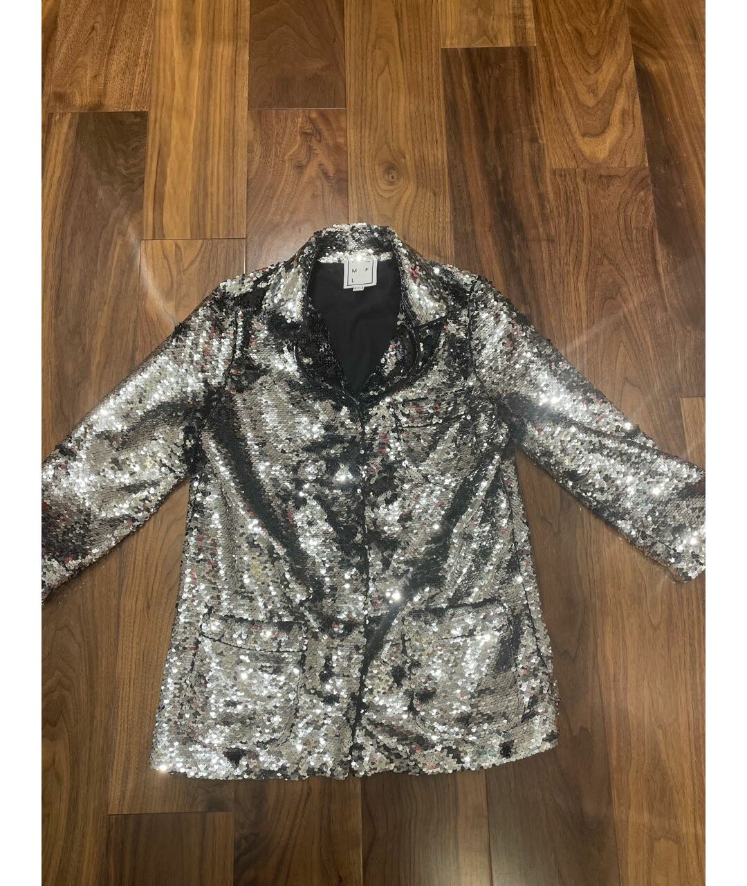 ITMFL Серебрянный полиэстеровый жакет/пиджак, фото 5