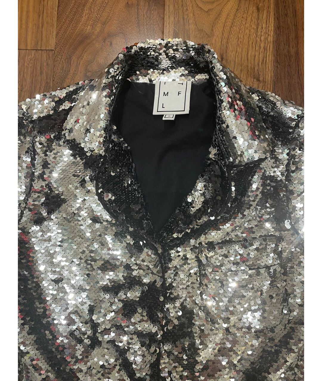 ITMFL Серебрянный полиэстеровый жакет/пиджак, фото 3