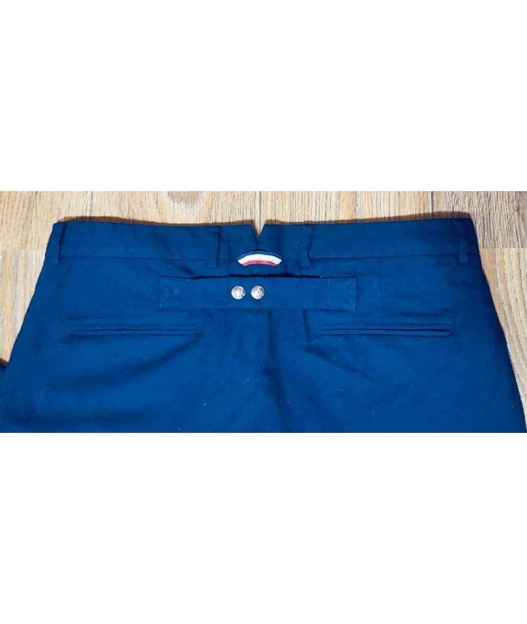 MONCLER Темно-синие шерстяные брюки чинос, фото 6