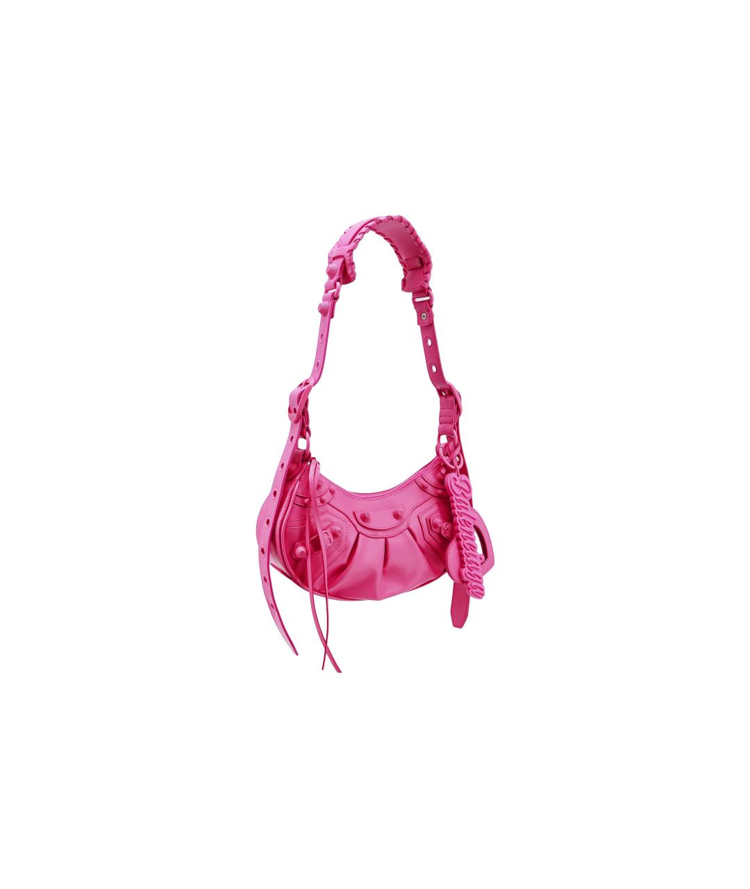 BALENCIAGA Розовая кожаная сумка через плечо, фото 2