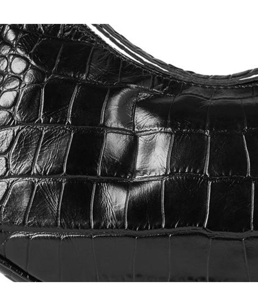 BALENCIAGA Черная кожаная сумка через плечо, фото 4