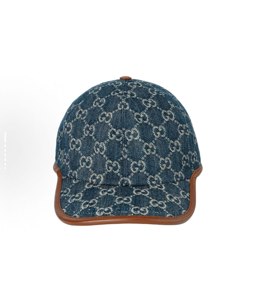 GUCCI Темно-синяя хлопковая кепка/бейсболка, фото 2