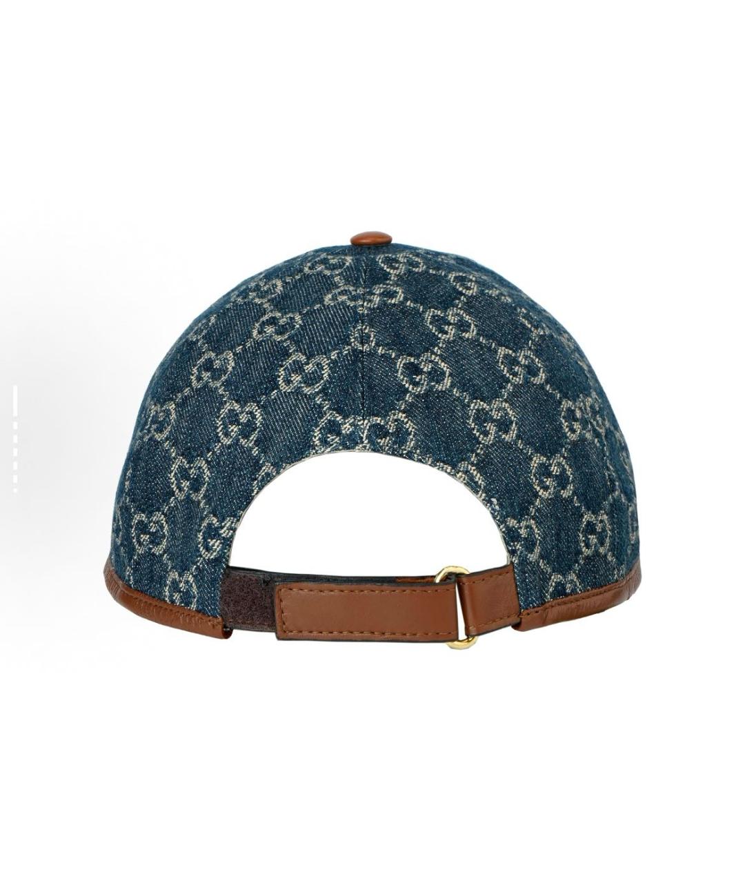 GUCCI Темно-синяя хлопковая кепка/бейсболка, фото 3