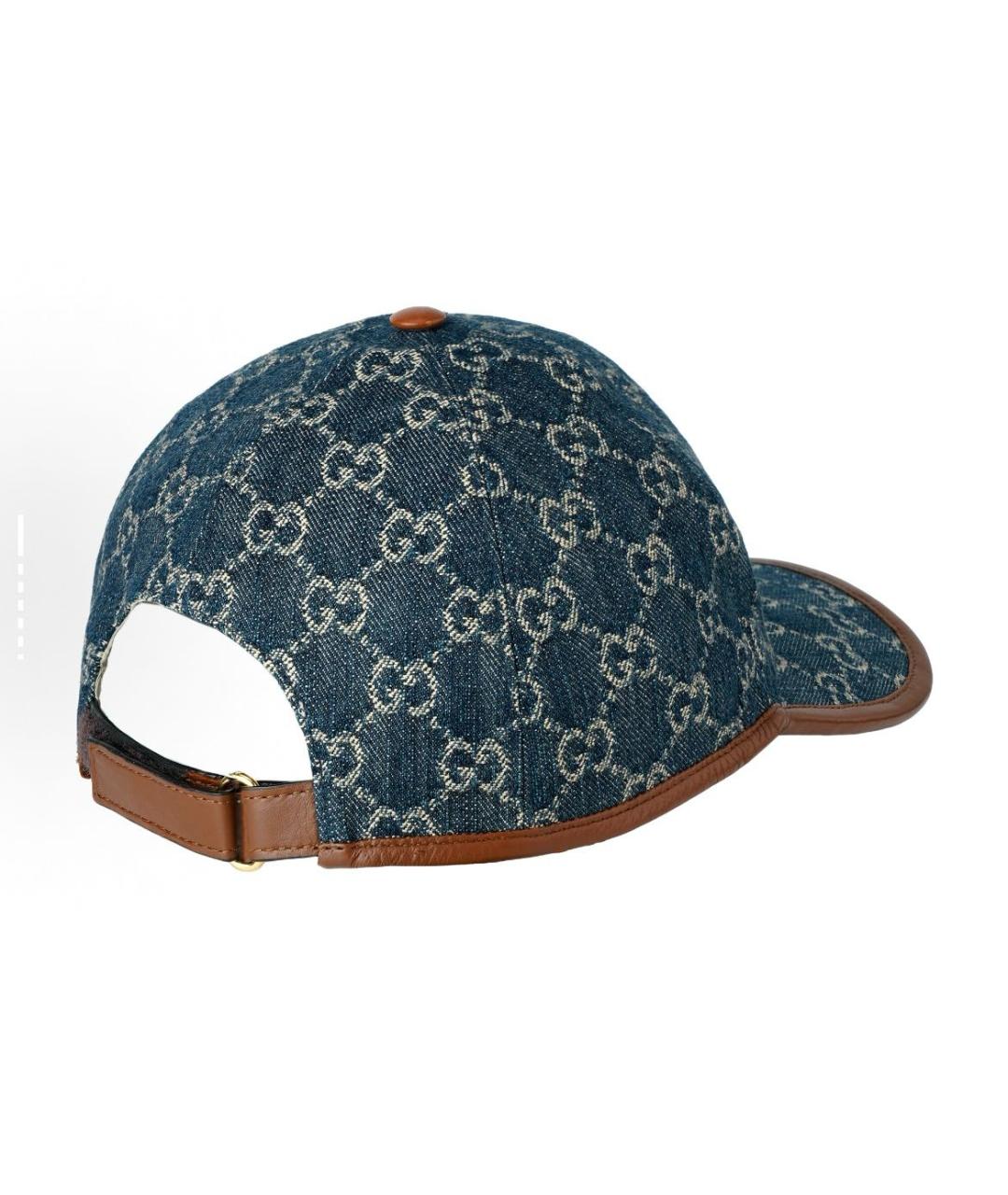 GUCCI Темно-синяя хлопковая кепка/бейсболка, фото 4