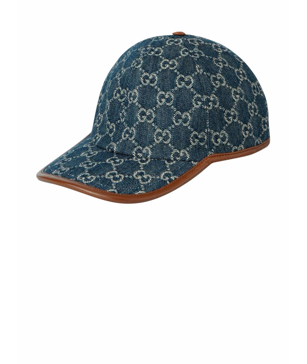 GUCCI Темно-синяя хлопковая кепка/бейсболка, фото 1