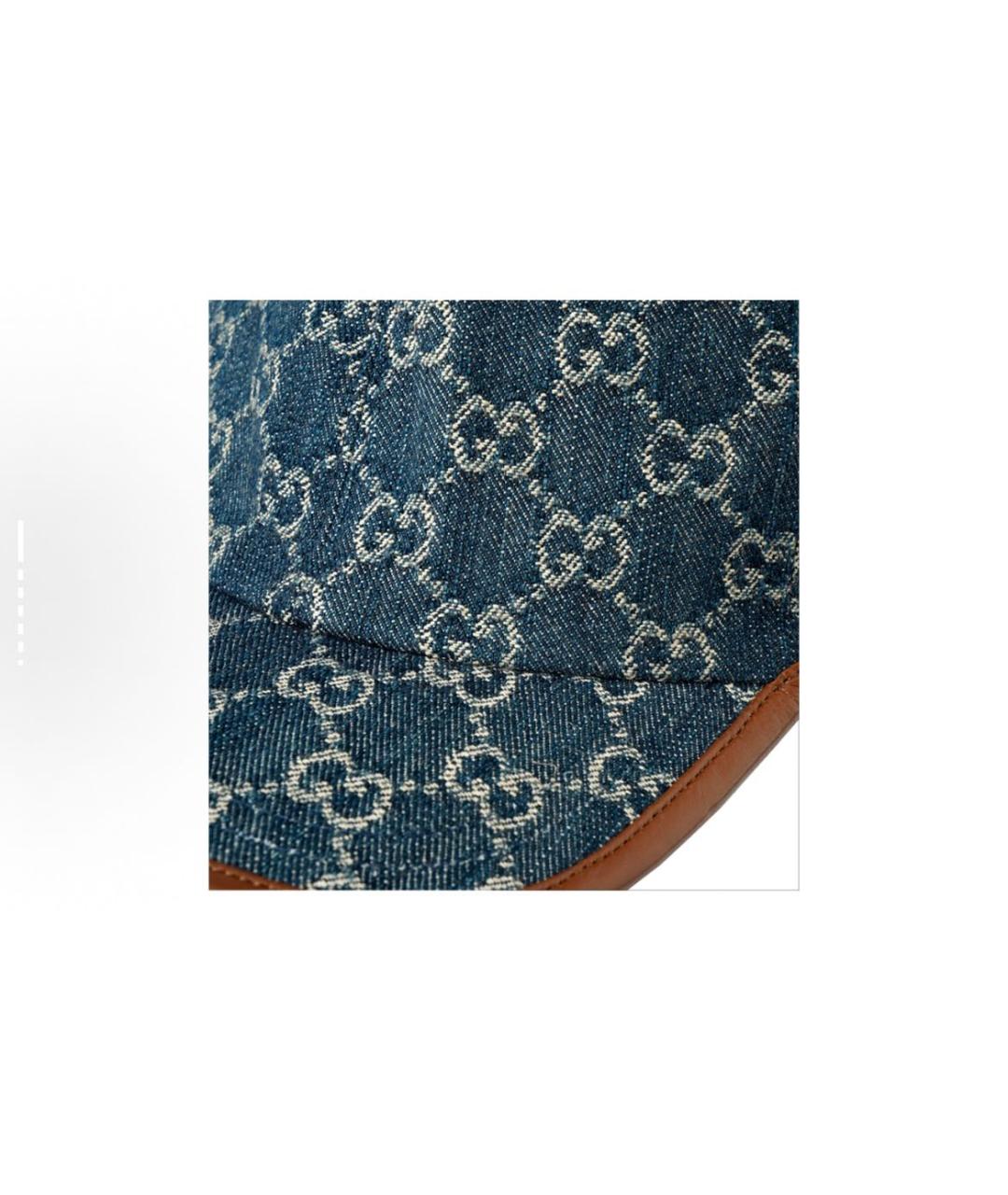 GUCCI Темно-синяя хлопковая кепка/бейсболка, фото 5