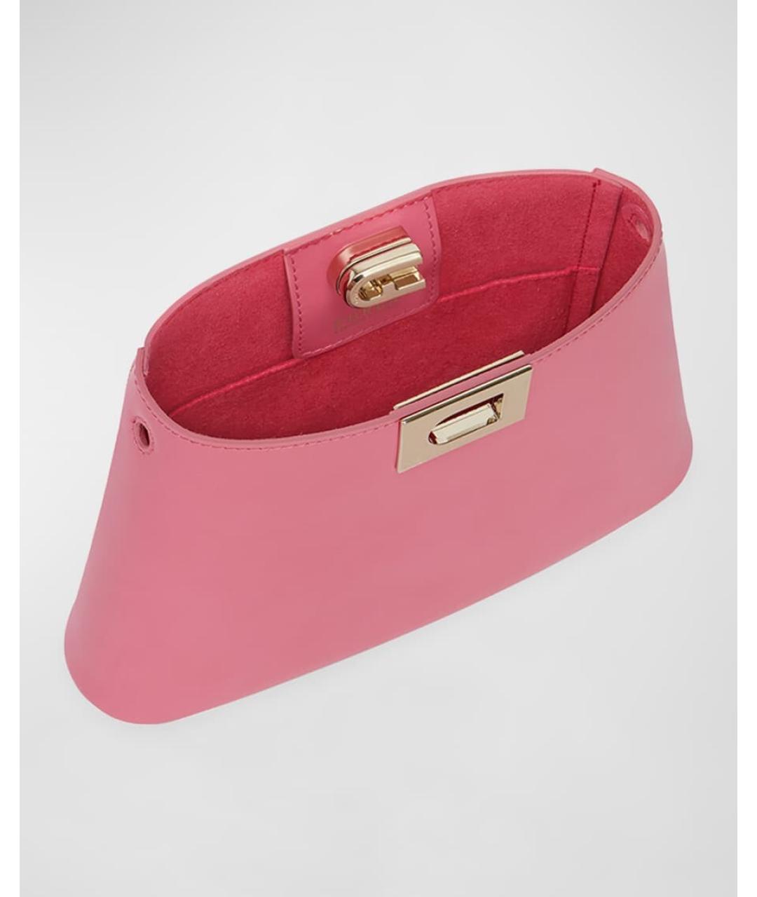 FURLA Розовая кожаная сумка через плечо, фото 5