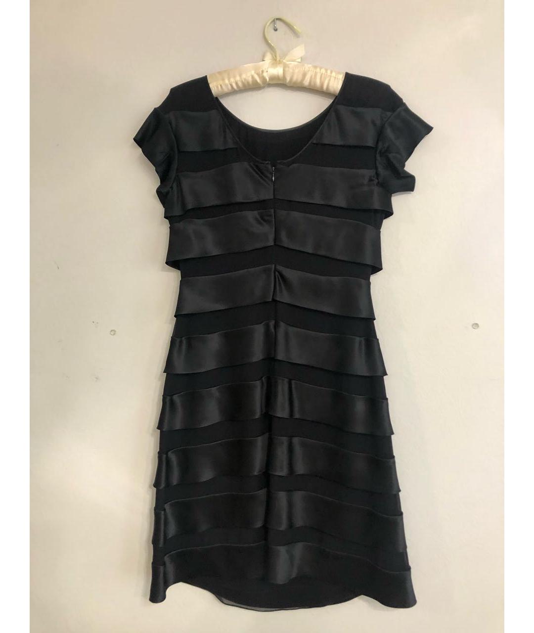 GIORGIO ARMANI Черное шелковое коктейльное платье, фото 2