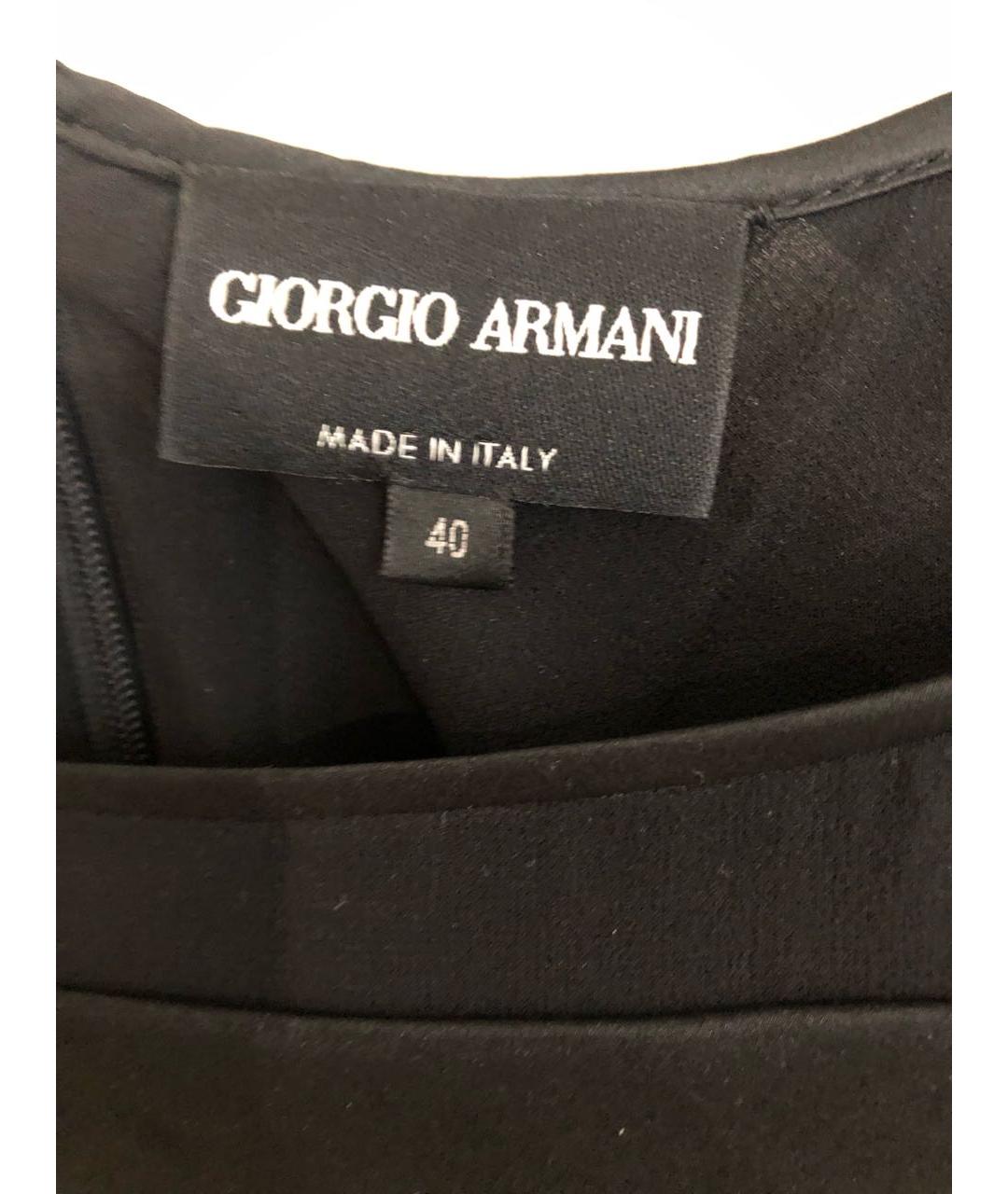 GIORGIO ARMANI Черное шелковое коктейльное платье, фото 3