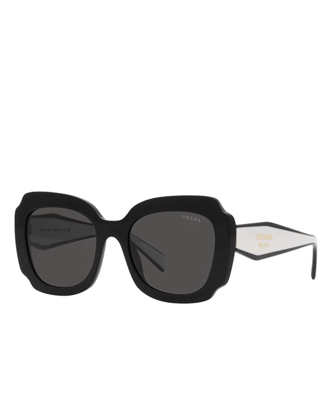PRADA Черные пластиковые солнцезащитные очки, фото 1