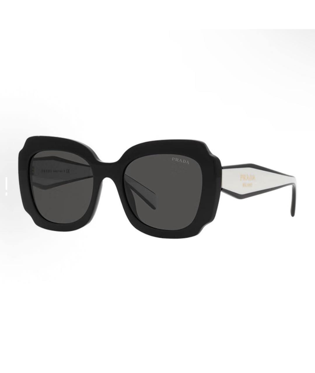 PRADA Черные пластиковые солнцезащитные очки, фото 4