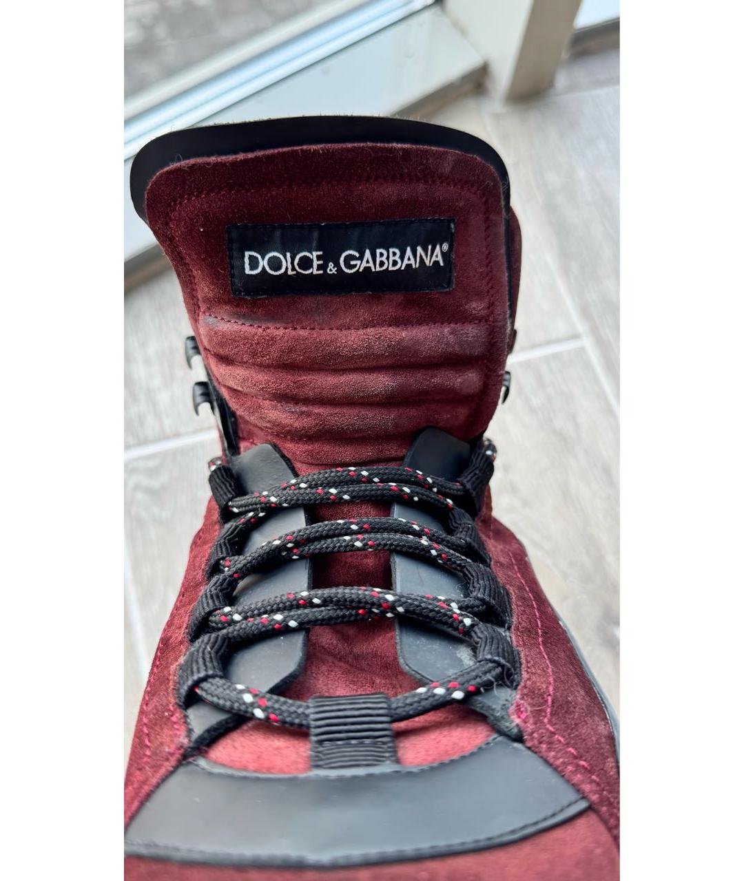 DOLCE&GABBANA Черные высокие кроссовки / кеды, фото 6