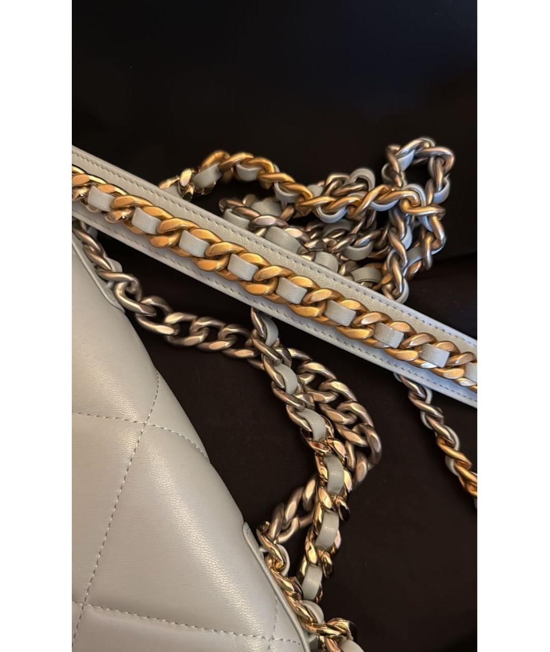 CHANEL Голубая кожаная сумка через плечо, фото 2