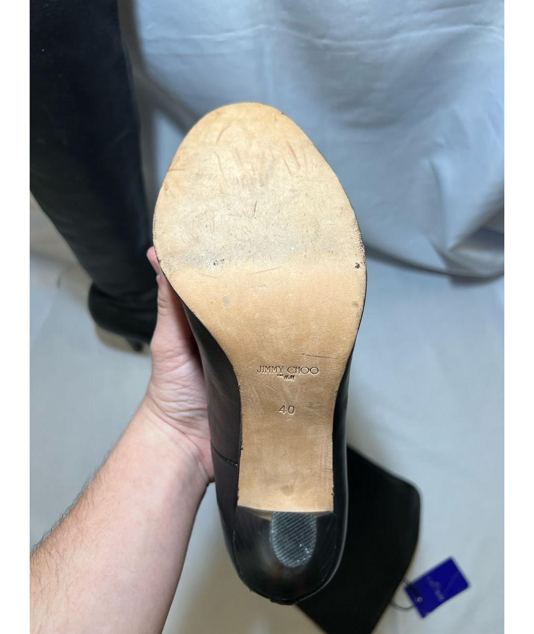 JIMMY CHOO Черные ботфорты, фото 4