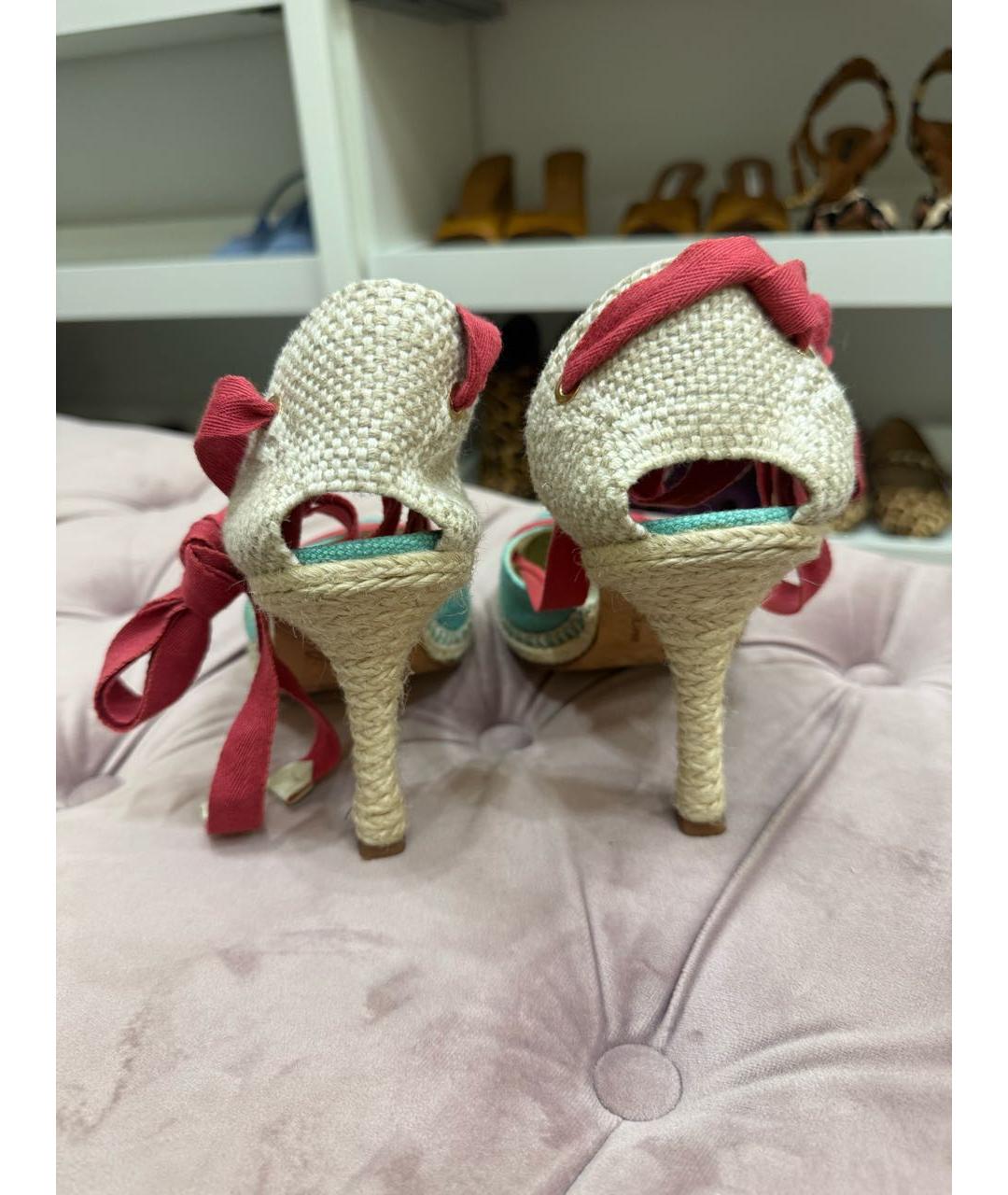 MANOLO BLAHNIK Мульти текстильные туфли, фото 4
