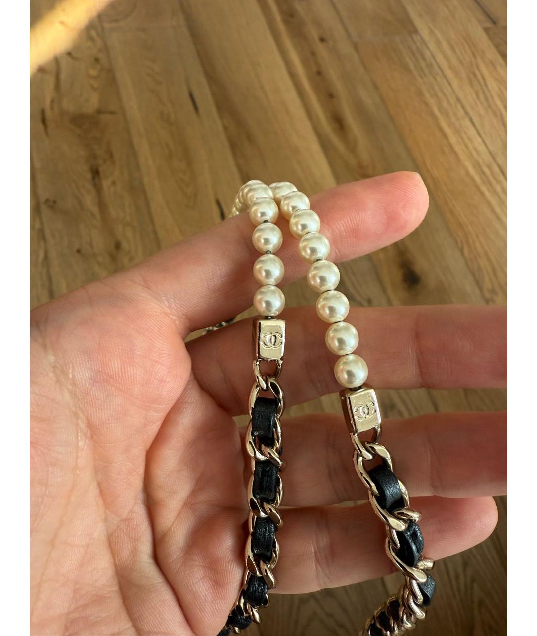 CHANEL Серая кожаная сумка через плечо, фото 6