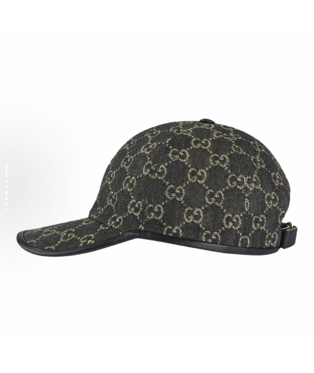 GUCCI Черная хлопковая кепка, фото 2