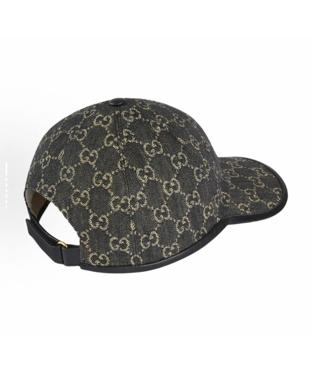 GUCCI Черная хлопковая кепка, фото 3