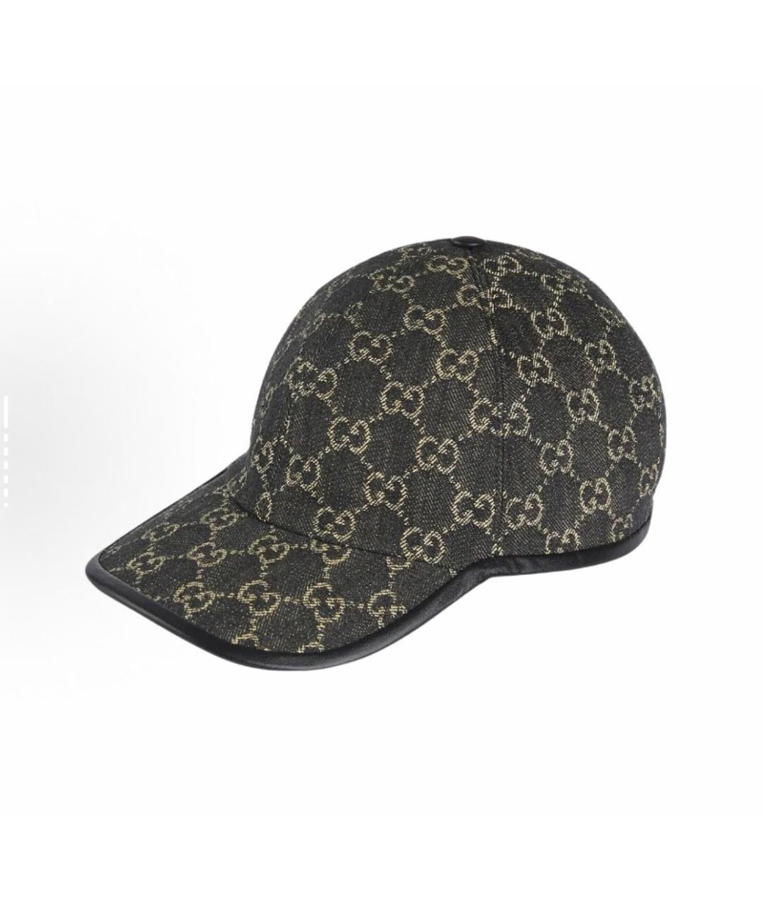 GUCCI Черная хлопковая кепка, фото 4