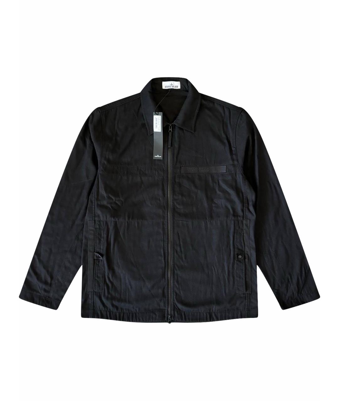 STONE ISLAND Черная хлопковая куртка, фото 1