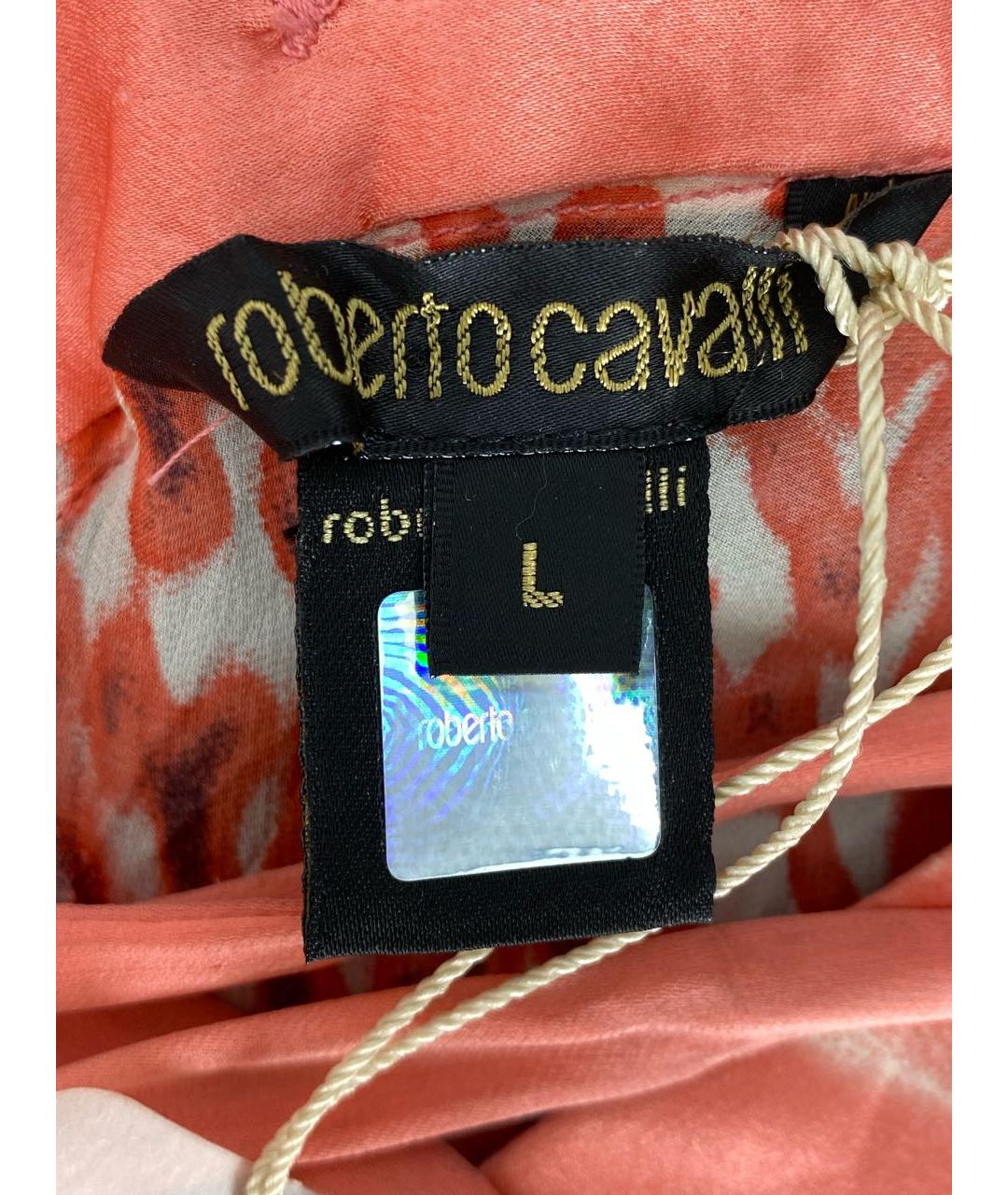 ROBERTO CAVALLI Розовая шелковая блузы, фото 5