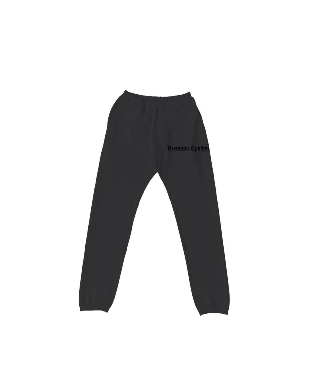YEEZY Черные хлопковые повседневные брюки, фото 1