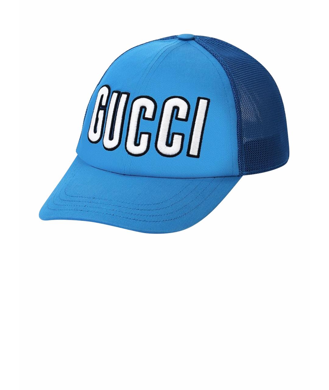 GUCCI Синяя хлопковая кепка/бейсболка, фото 1