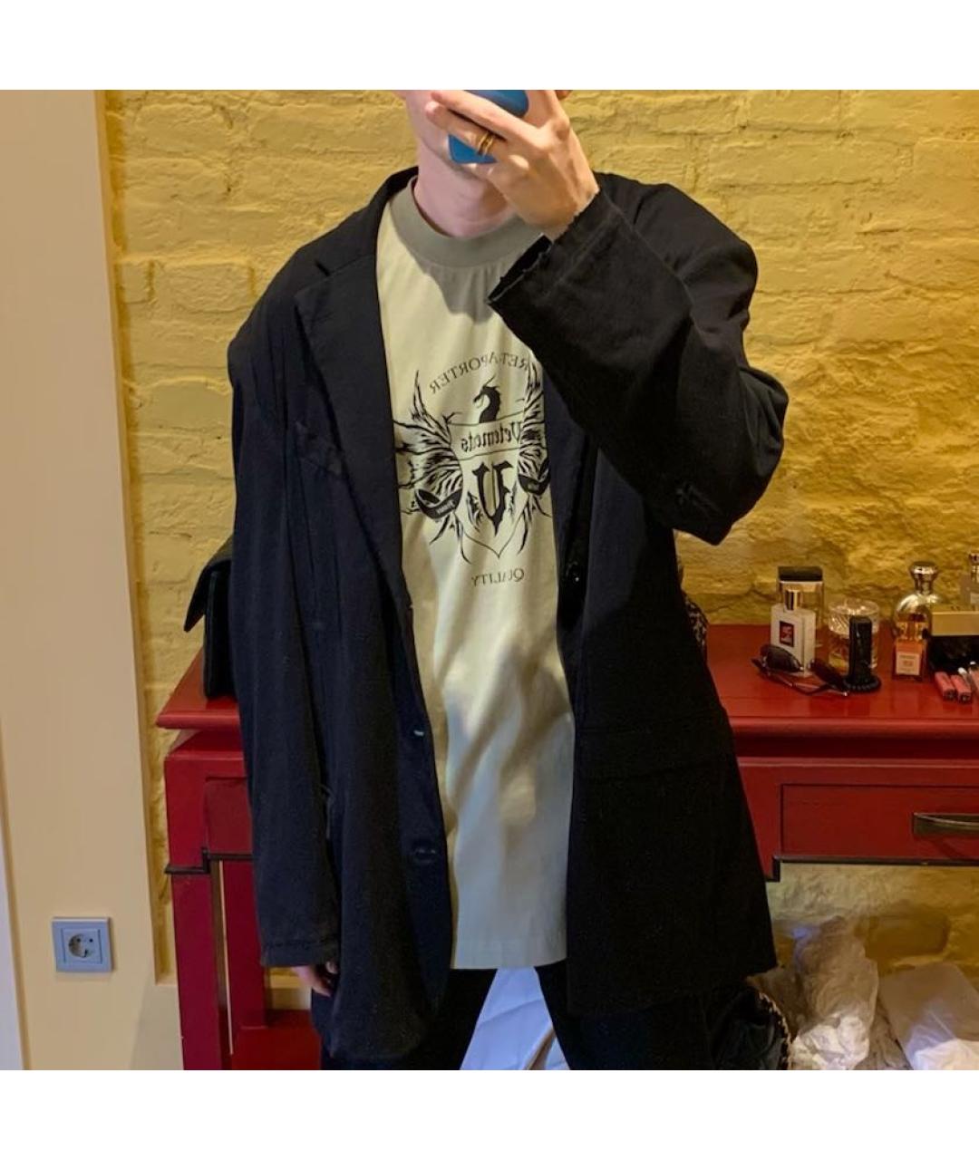 VETEMENTS Хаки хлопковая футболка, фото 7